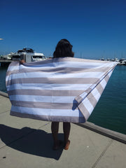 Piha Brown Signature Sand-Free Beach Towel Newlyfe