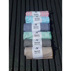 Santorini Black Signature Sand-Free Beach Towel Newlyfe