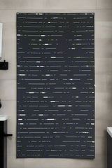 Black Steel Bath Towel