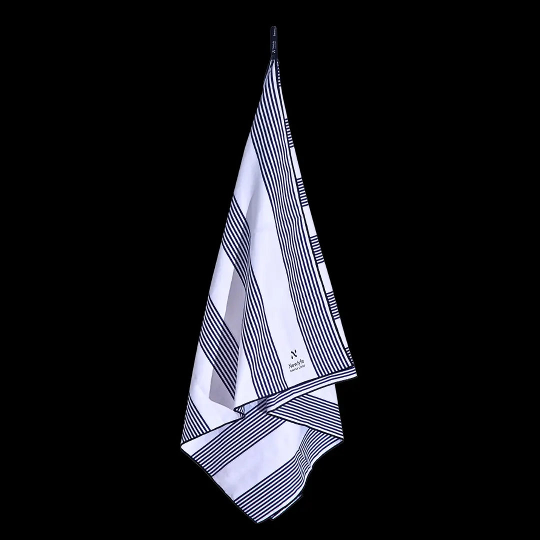 Amalfi Navy Signature Sand-Free Beach Towel Newlyfe