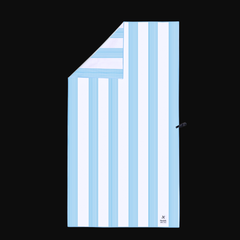 Calvi Sky Blue Signature Sand-Free Beach Towel