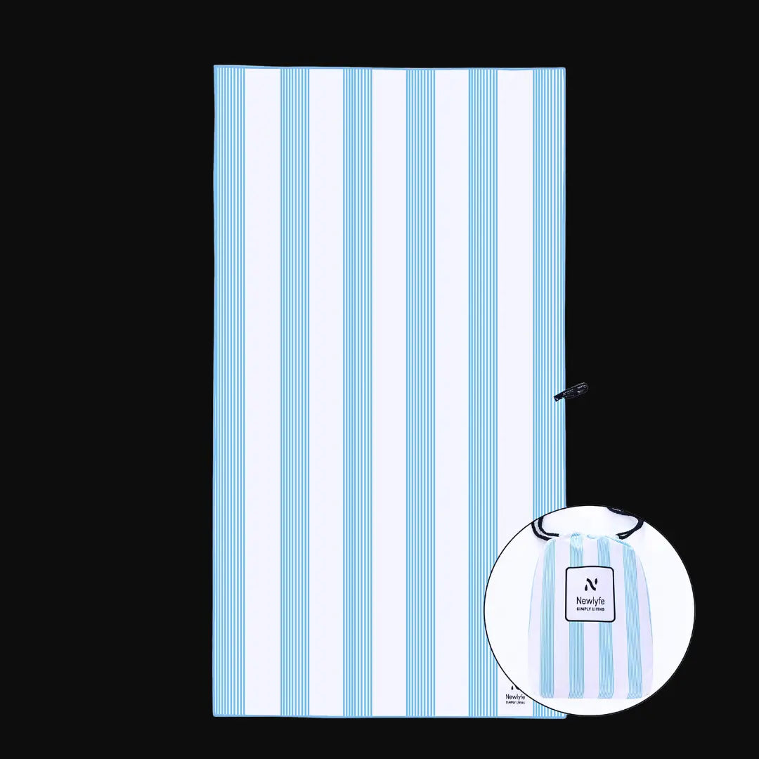 Calvi Sky Blue Signature Sand-Free Beach Towel Newlyfe