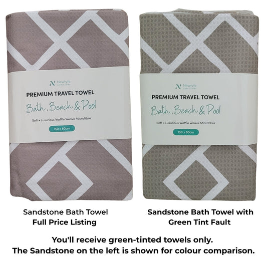 Sandstone Quick Dry Bath Towel - Green-Tinted Batch Newlyfe
