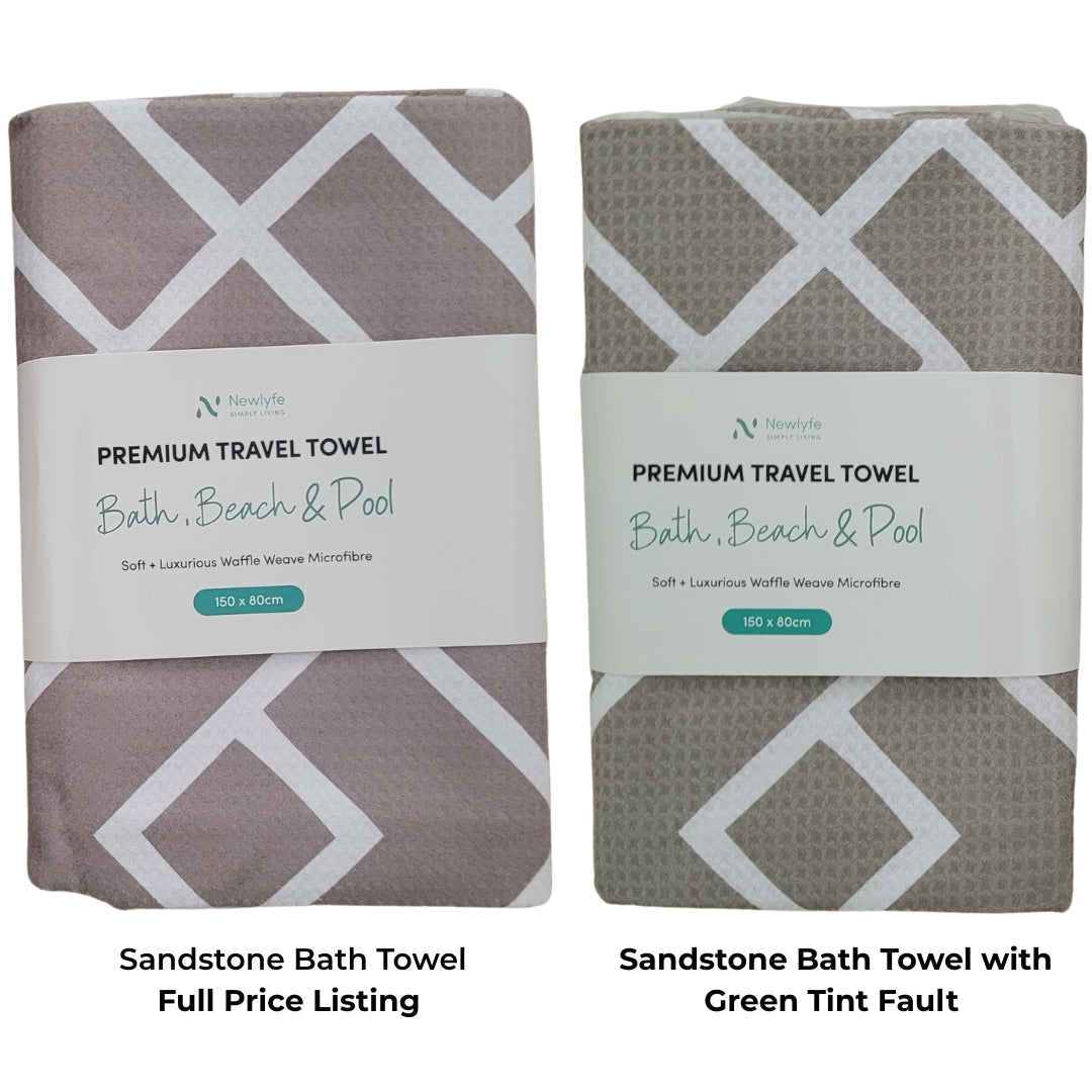 Sandstone Quick Dry Bath Towel - Green-Tinted Batch Newlyfe