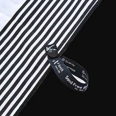 Santorini Black Signature Sand-Free Beach Towel Newlyfe