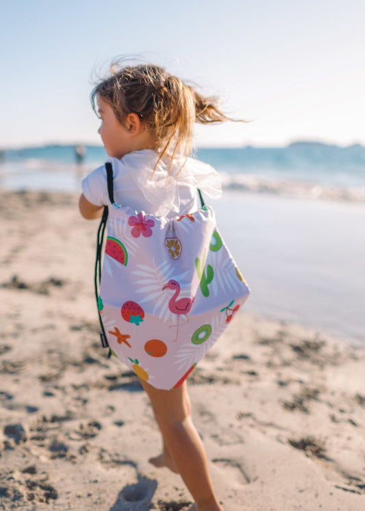 KIDS DRAWSTRING SWIM BAG - PINKY