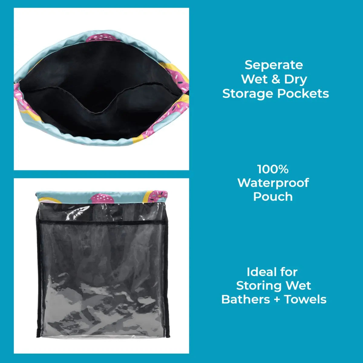 WaterProof Drawstring Swim Bags - Flamingo 4