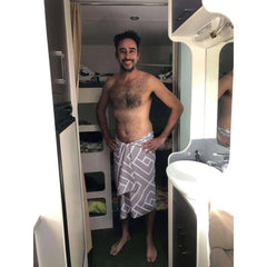 Men in bath towel
