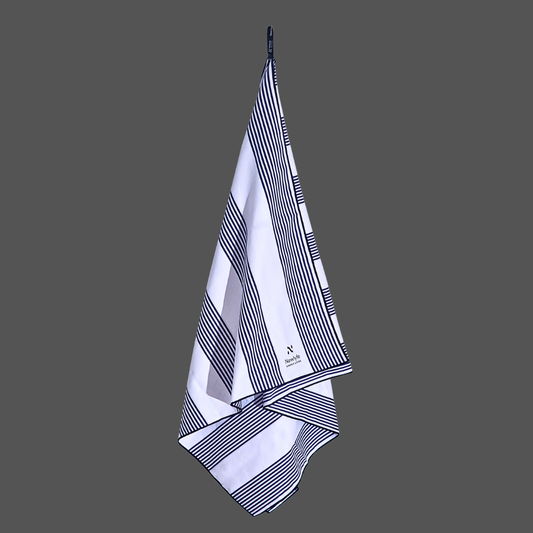 Amalfi Navy Signature Sand-Free Beach Towel