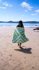 Greens Beach Large Beach Towel & Pouch