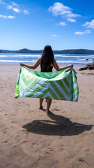 Greens Beach Large Beach Towel & Pouch