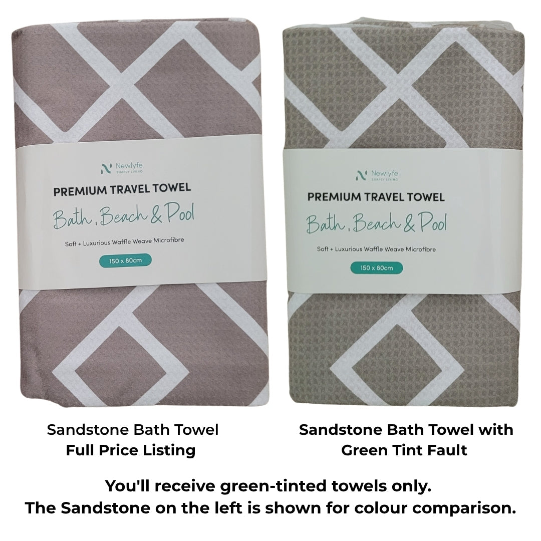 Sandstone Quick Dry Bath Towel - Green-Tinted Batch Newlyfe