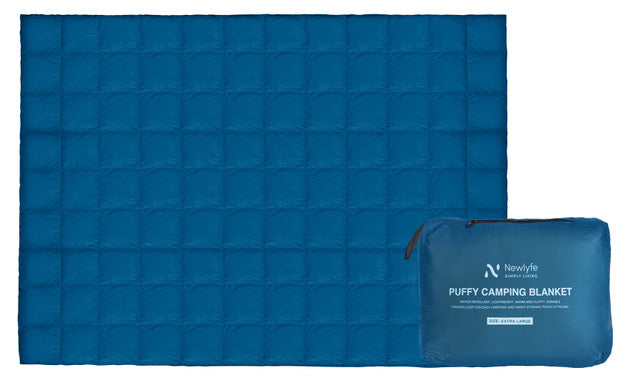 Puffy Camping Blanket, Blue