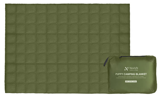 Puffy Camping Blanket, Green