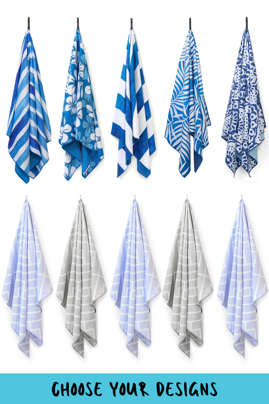 QUICK DRY BEACH AND BATH TOWEL BUNDLE 10 PACK