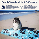 QUICK DRY SAND FREE BEACH TOWEL FOR DOGS