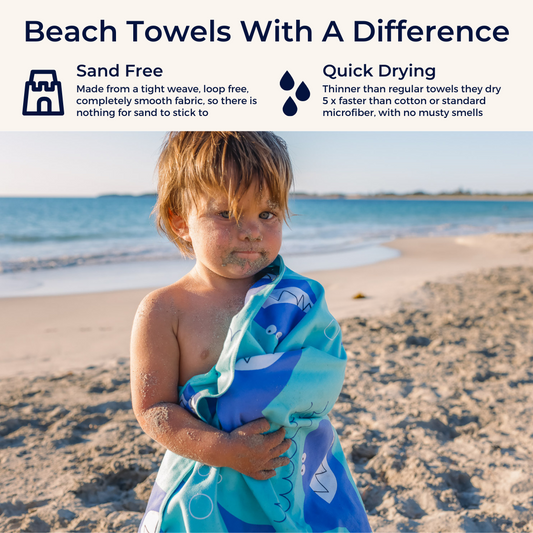 quick dry kids beach towel - SHARK